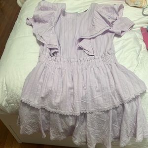 Super cute purple ruffle dress!